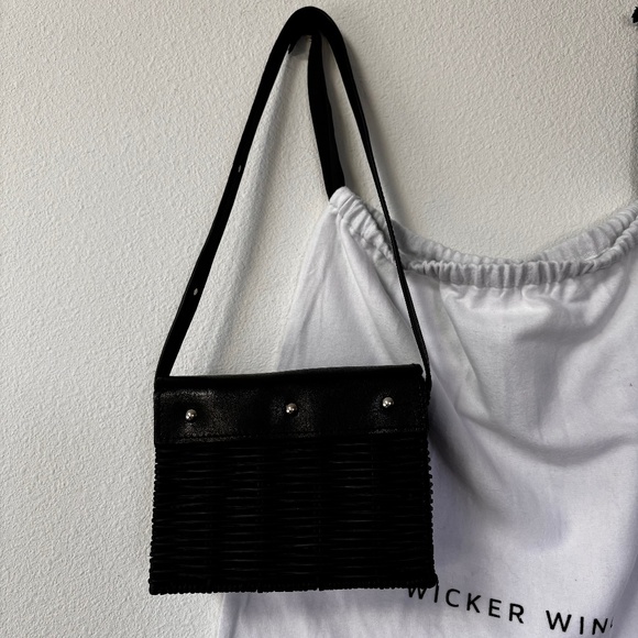 WICKER WINGS Mini Shou Leather Trim Bag - Picture 5 of 5